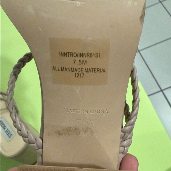 Steve Madden Braided Strap Heels - Cream - Picture 7 of 8